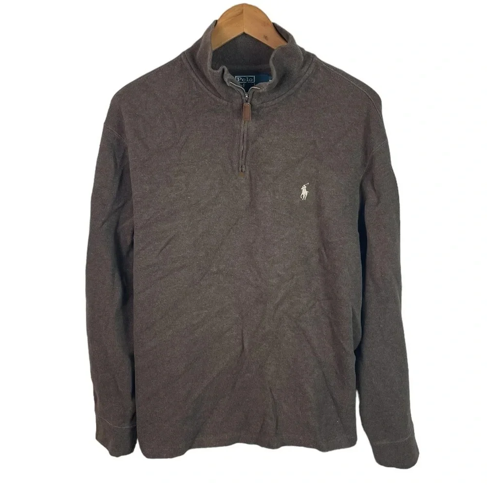 B15 Men’s Polo Ralph Lauren Designer Quarter Zip Pullover Sweater XXL